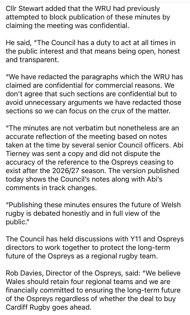 The Ospreys Rugby Supporter Podcast tweet media