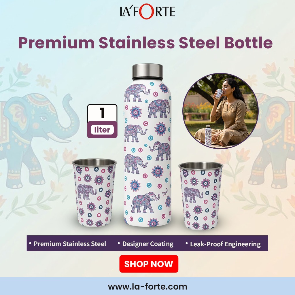 LaForteOfficial's tweet image. LA' FORTE Premium Stainless Steel Bottle &amp;amp; 02 Tumbler Set — a stylish and practical drinkware combo designed for everyday use, travel, and gifting.

Buy Online: la-forte.com//product/la-fo…

#LAFORTE #StainlessSteelBottle #HydrationEssentials #TravelBottle #PremiumDrinkware