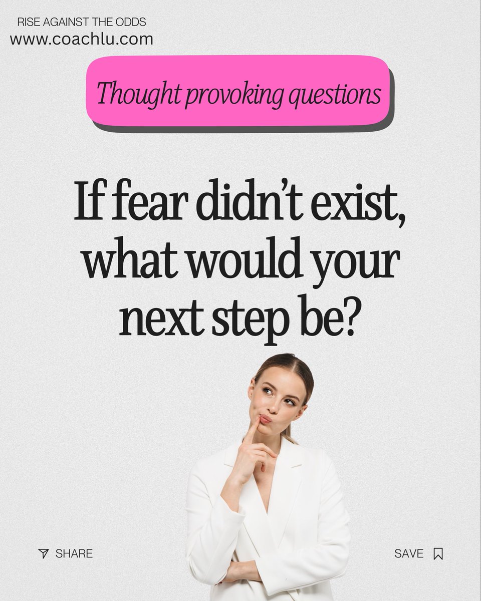 CoachLu's tweet photo. 🔥 If fear didn’t exist, what would your next step be?

Start the thing?
Speak up?
Change direction?
Chase the goal?

Sometimes the only thing standing between us and the life we want… is the fear we listen to.

#RiseAgainstTheOdds #UnderdogMindset #LesbianStrength #CoachLu 💪 https://t.co/FX7s1y1Pep