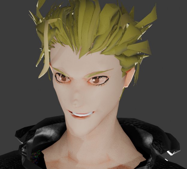 adenotoxin's tweet photo. 「この動き、ゼロデイじゃねえな。もっと悪質だ」 #WorldWardWeb  自作乙女ゲームの攻略対象光石のモデル完成。#IndieGameDev #blender #ゲーム制作 https://t.co/PjdDVs7Zf4