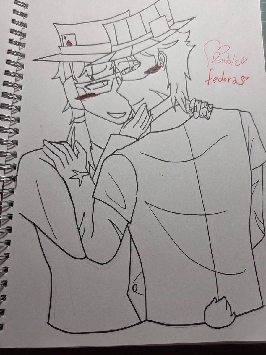 DailyiTrapped's tweet photo. #doublefedora  doodle https://t.co/iqOsQDcBDd