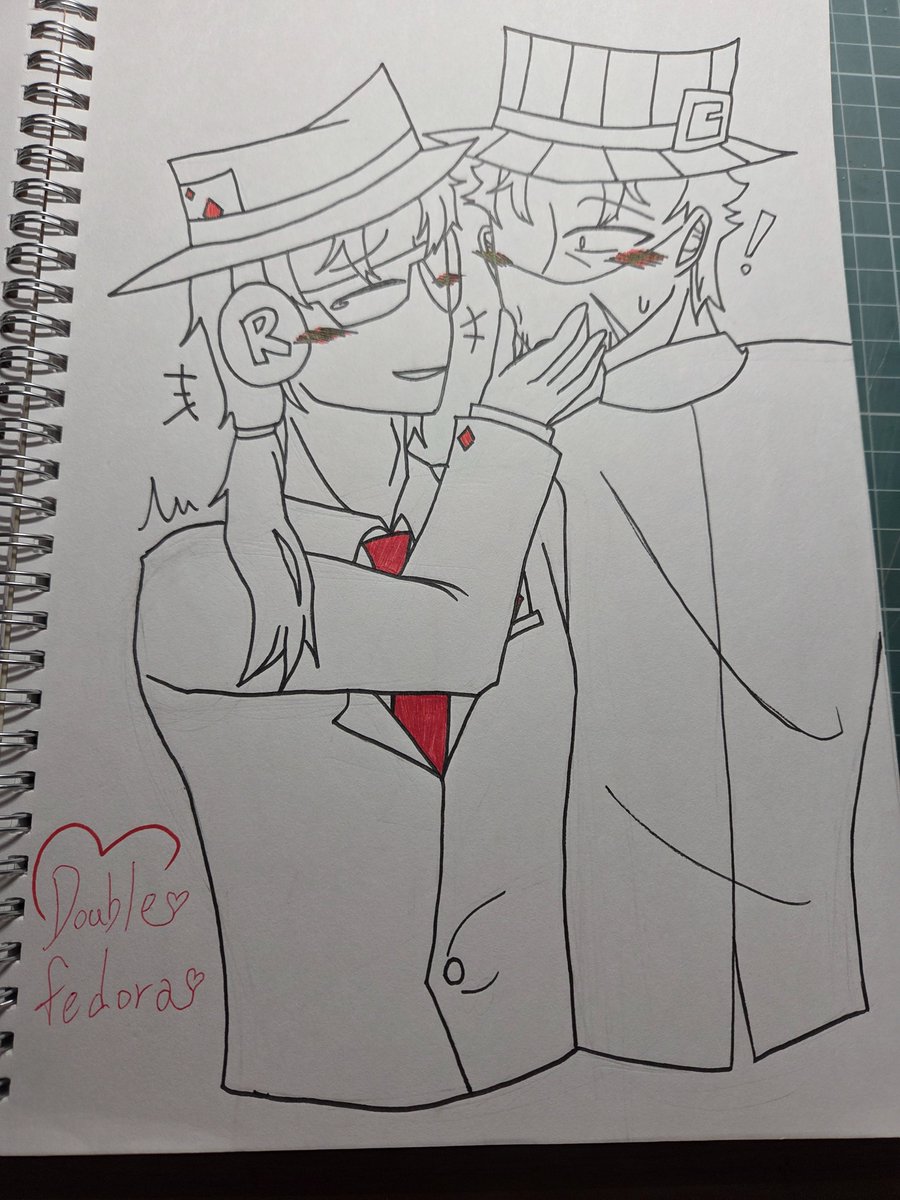 DailyiTrapped's tweet photo. #doublefedora  doodle https://t.co/iqOsQDcBDd
