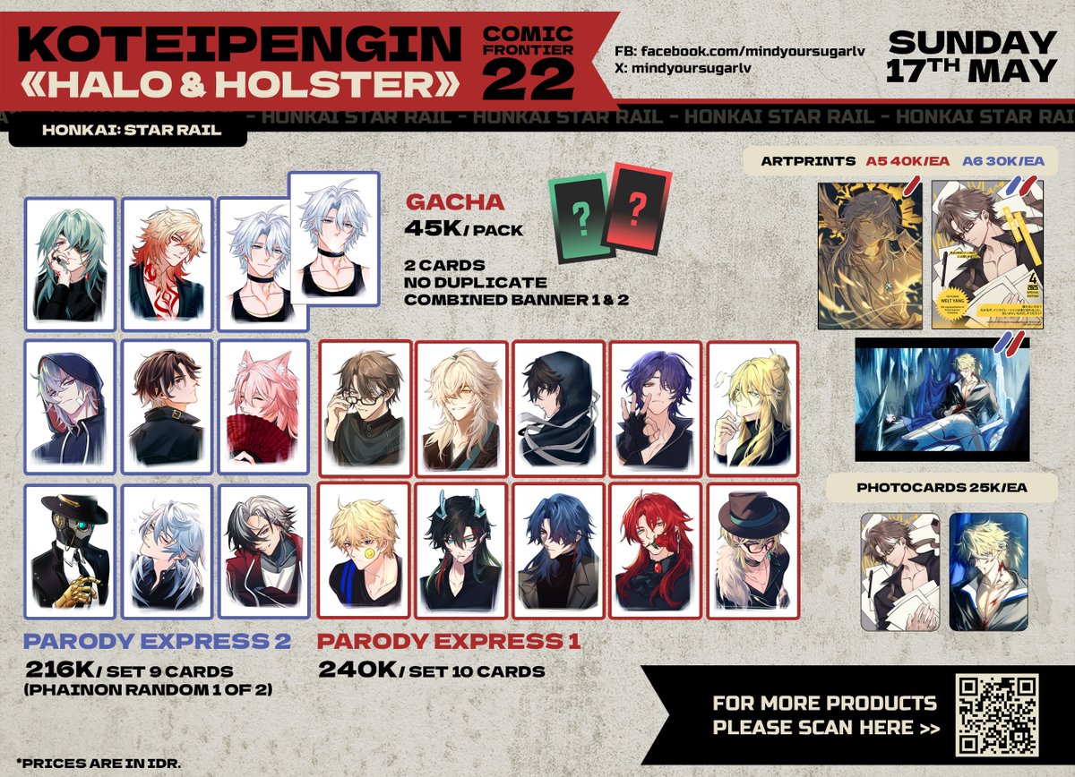 mindyoursugarlv's tweet photo. 📍 Circle: Halo &amp; Holster
📆 17 May - Pick-up Day 2

HSR (cont.) 
#CF22 #Comifuro22 #CF22Catalogue
[3/6] https://t.co/uYN9UP9JNU
