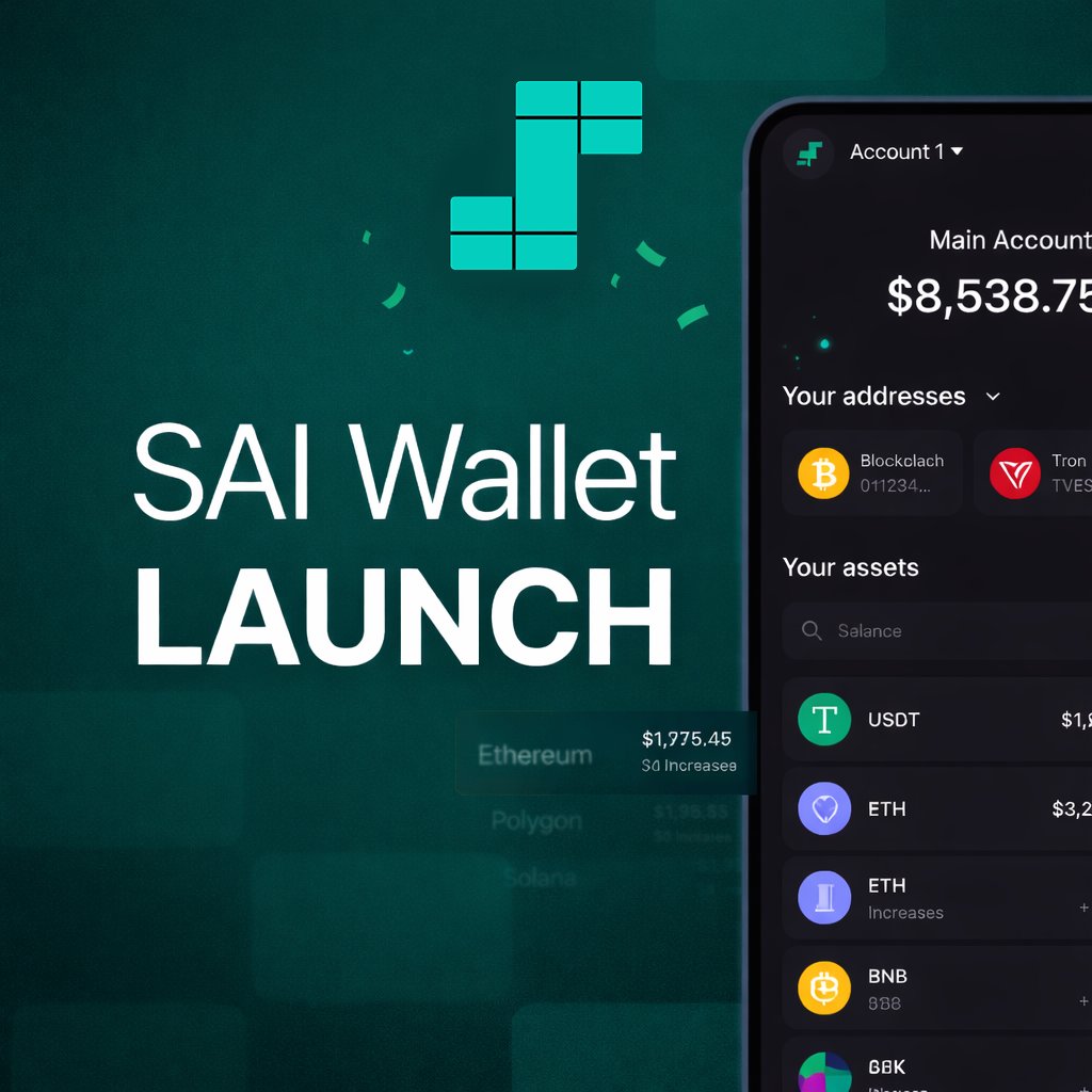SaiWallet's tweet photo. We’ve released SAI Wallet on Google Play and the App Store 🔥🔥🔥

The first version focuses on the core wallet experience — secure storage and management of assets across supported networks.

Supported networks:
TRON, Ethereum, Arbitrum One, Optimism, Polygon, Avalanche and BNB Smart Chain.