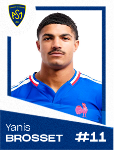 · Yanis BROSSET (2008) - ASM Clermont 🟡🔵

Ailier capable d'évoluer en 2ème centre, un profil  athlétique, qui fait la grosse force de son jeu.
Joueur qui sait gagner des mètres ballons en mains, assurément l'un des prochains talents à suivre à l'ASM.
