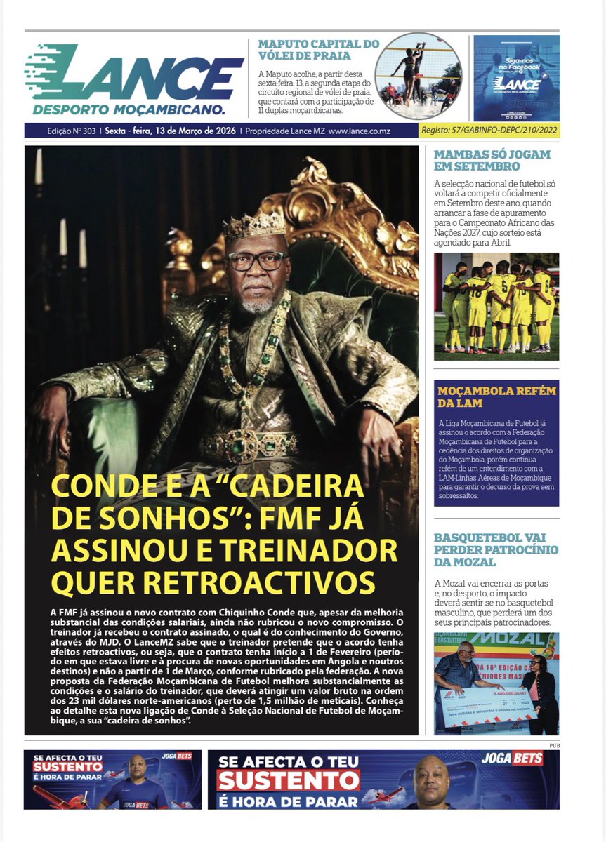 LANCEMZ - Ed#303

Leia  a capa da nossa  edição número 303.

#lancemz
#lancemz7anos