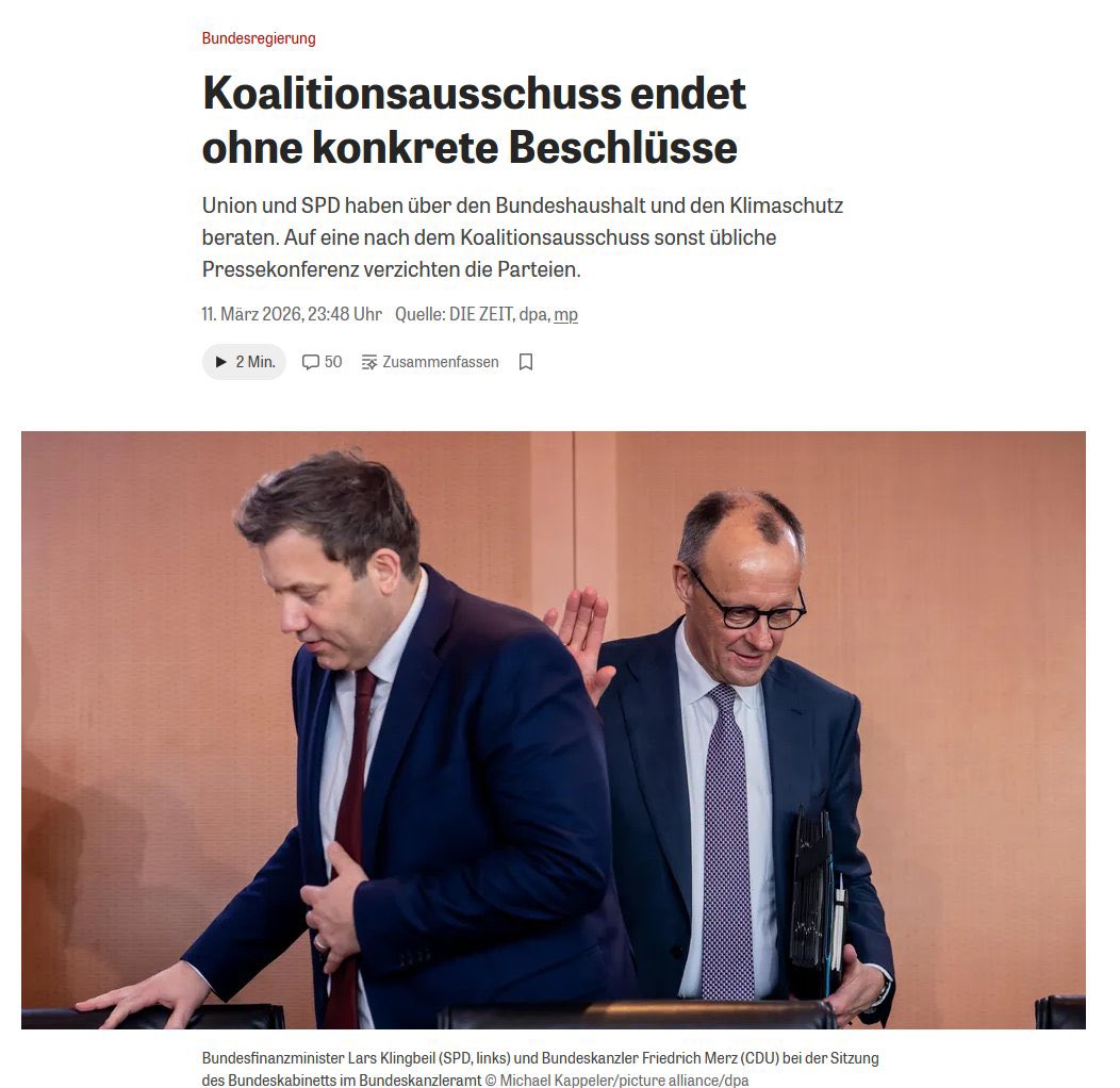 Am Golf herrscht Krieg und die Öl- und Gaspreise steigen ins Unermessliche. Trotzdem kann sich diese Koalition nicht auf den beschleunigten Ausbau der erneuerbaren Energien einigen. Finde den Fehler!