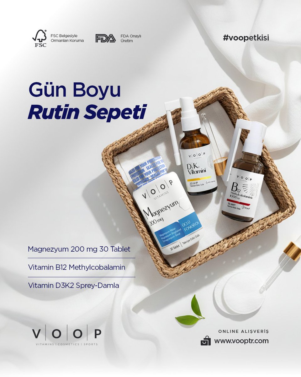 vooptrcom's tweet photo. Günün temposuna ayak uydurmak bazen zordur ama doğru desteklerle dengede kalmak mümkün!

Her adımda daha zinde bir sen için rutinlerini VOOP ile tamamla. 🌟

🌐 https://t.co/Fr6KIYWoLg

#VOOP #VOOPEtkisi #SağlıklıYaşam #Magnezyum #B12 #DVitamini https://t.co/GOWwNJjEEz
