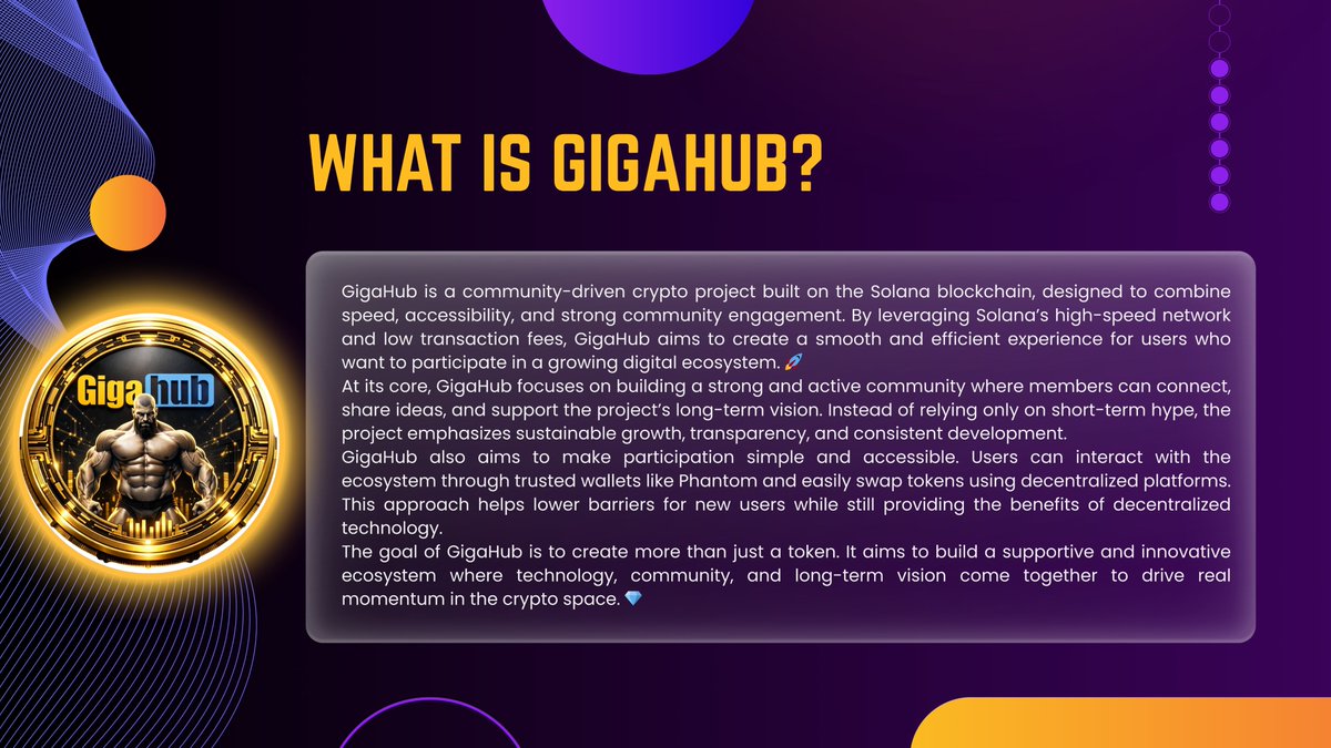 What Is GigaHub? 🚀

GigaHub is a community-driven crypto project built on the speed and efficiency of the Solana blockchain. With fast transactions, low fees, and a growing community, it’s focused on building real momentum and long-term growth. 💎

🌐 gigahub.club
💬