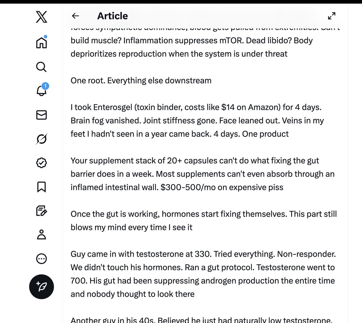 I don't know if anyone else has noticed, but when accessing X in dark mode, the text in articles is not visible. Switching to light mode fixes it. 

<a href="/nikitabier/">Nikita Bier</a> <a href="/elonmusk/">Elon Musk</a>