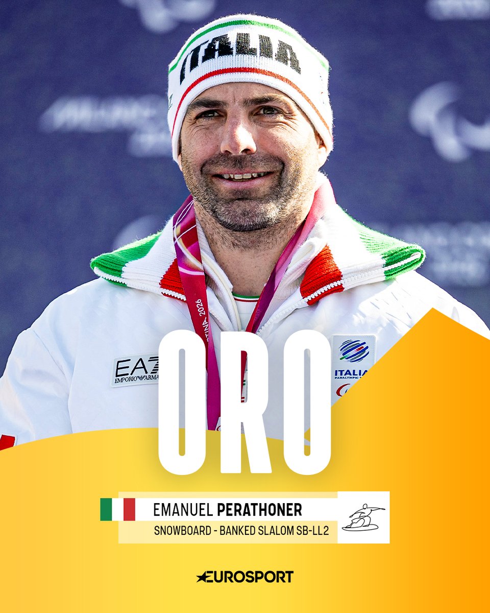 Eurosport_IT's tweet image. 𝐏𝐄𝐑𝐀𝐓𝐇𝐎𝐍𝐄𝐑 𝐂𝐈 𝐏𝐎𝐑𝐓𝐀 𝐔𝐍 𝐀𝐋𝐓𝐑𝐎 𝐎𝐑𝐎𝐎𝐎𝐎𝐎𝐎 🤯🥇

Con una run ai limiti della perfezione, Emanuel Perathoner conquista la sua seconda medaglia d’oro in queste Paralimpiadi nel banked slalom uomini SB-LL2 🥹

#MilanoCortina2026 #Olympics #Olimpiadi
