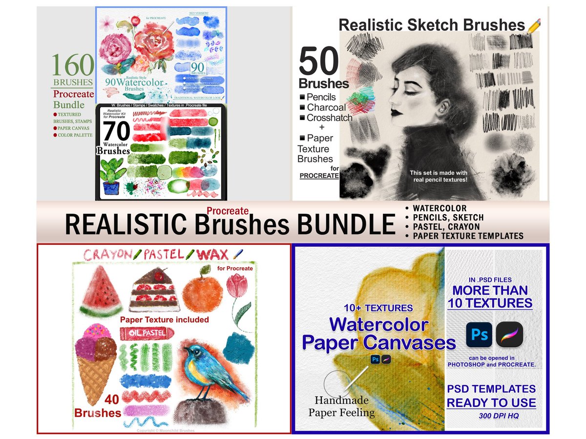 procreatebrushh's tweet photo. #Procreate brush bundles 50% off 💖          

SHOP: https://t.co/nfWus9JXaH 

Watercolor, Pencil Sketch, Oil Pastel Crayon Brushes, 3D Procreate Brushes          

#프로크리에이트 #watercolor #イラスト #procreateart #digitalart #procreatebrushes https://t.co/RhxRi4x0bW