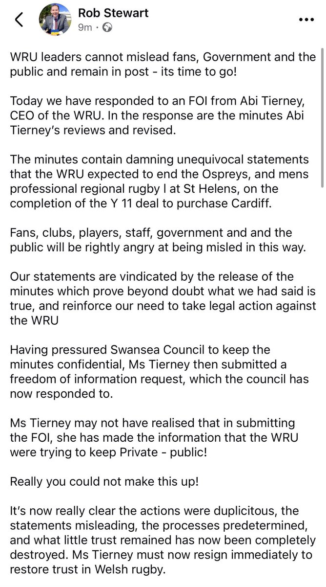 The Ospreys Rugby Supporter Podcast tweet media