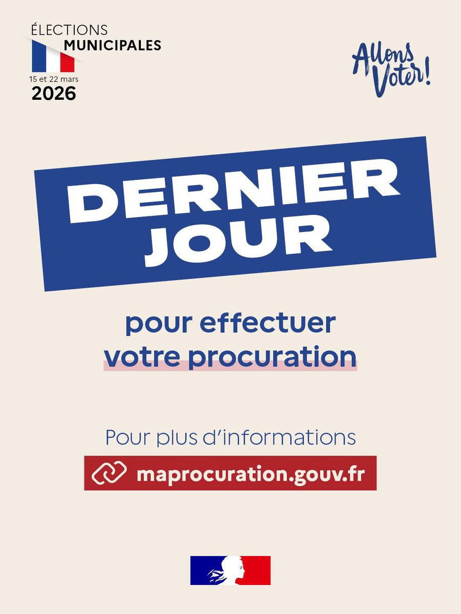 Image de Préfet du Val-d'Oise : 🗳 #Municipales2026｜ Absent dimanche ? Il vous reste encore quelques heures pour enregistrer votre p
