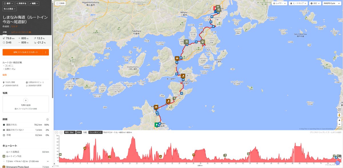 リトナ＠3月しまなみ海道・5月アルプスあづみのセンチュリーライド tweet media