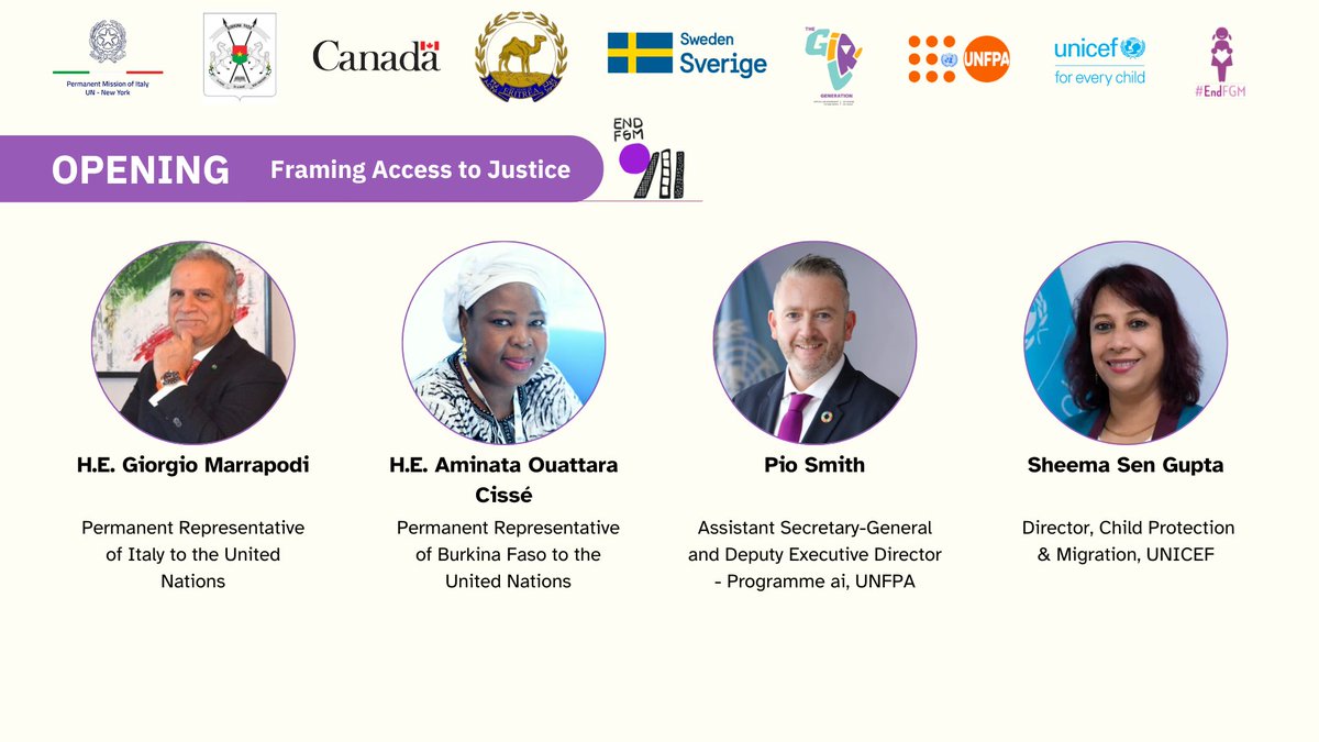 GPtoEndFGM's tweet image. 📢 HAPPENING TODAY - FGM Laws and Human Rights Principles

Join this high-level discussion on initiatives &amp;amp; solutions to #EndFGM &amp;amp; advance access to justice for women &amp;amp; girls ⚖️

We’re starting at 1.15 PM (ET), New York time

Watch here: unf.pa/3Nw7Lj3
#CSW70