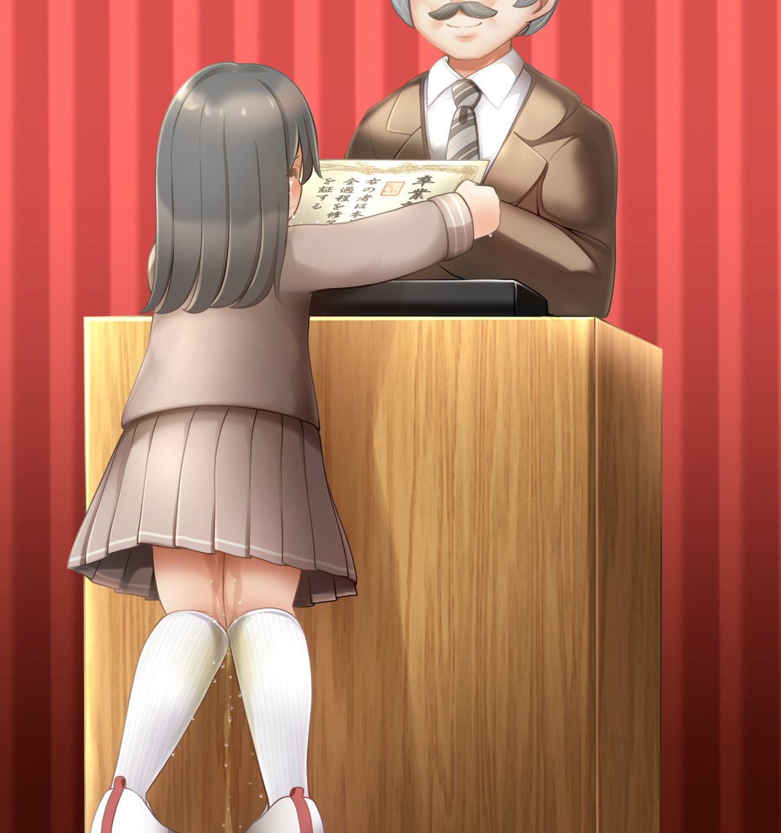 涙、あふれる卒業式 