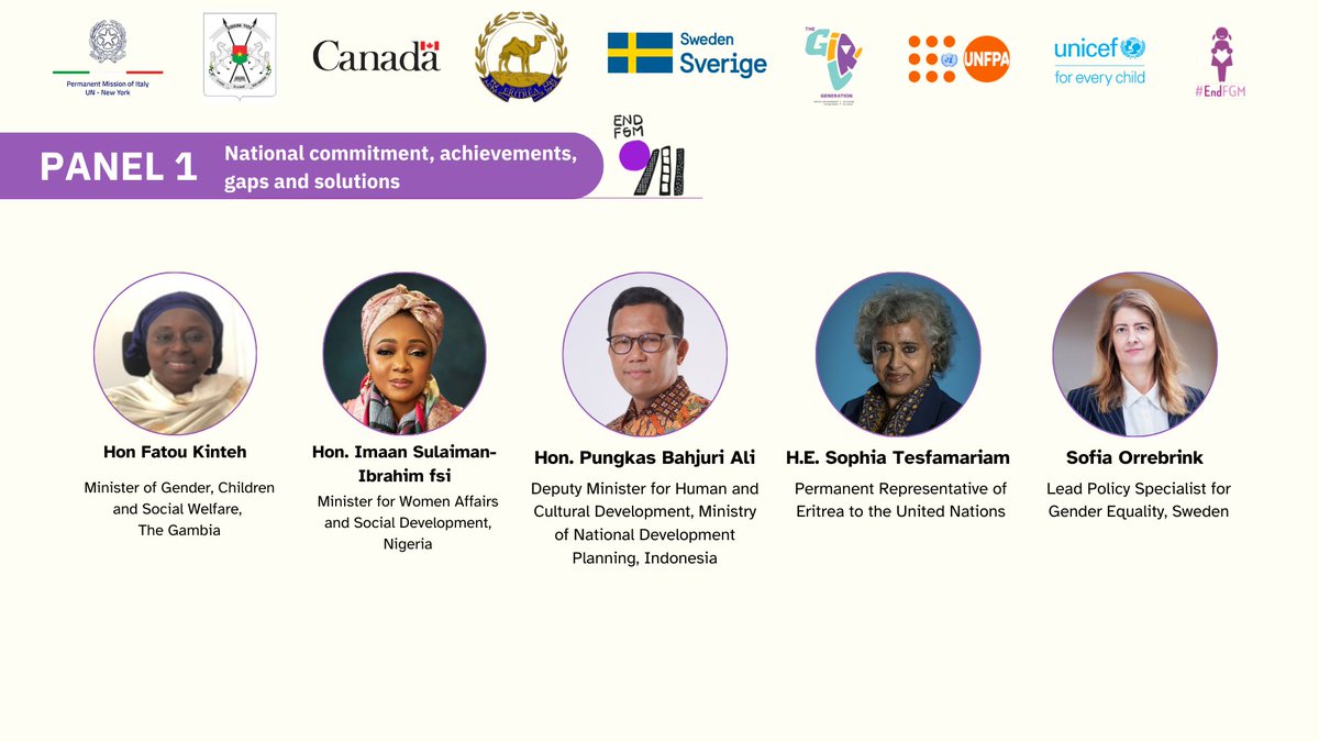 GPtoEndFGM's tweet image. 📢 HAPPENING TODAY - FGM Laws and Human Rights Principles

Join this high-level discussion on initiatives &amp;amp; solutions to #EndFGM &amp;amp; advance access to justice for women &amp;amp; girls ⚖️

We’re starting at 1.15 PM (ET), New York time

Watch here: unf.pa/3Nw7Lj3
#CSW70