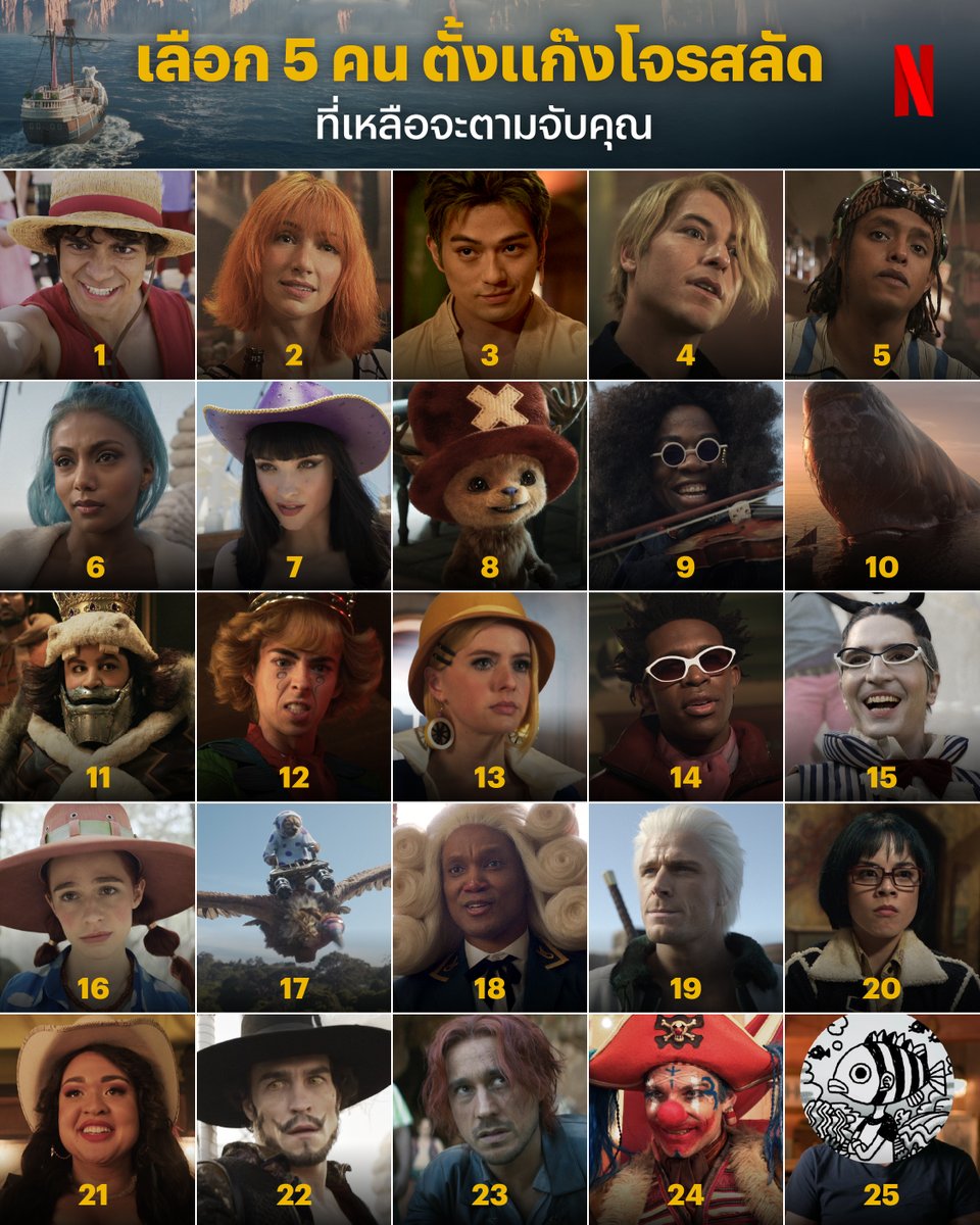 นายเองก็เป็นได้นะ ราชาโจรสลัด 🏴‍☠️💥
เลือกให้ดี ลูกทีมดี วันพีซก็แค่ปากซอย
แต่ถ้าลูกทีมไม่เต็มร้อย ระวังตายตั้งแต่เกาะแรก

#OnePieceNetflix #NetflixTH