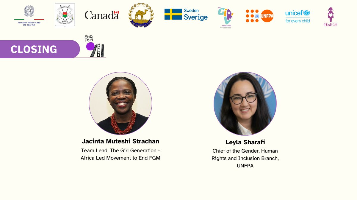 GPtoEndFGM's tweet image. 📢 HAPPENING TODAY - FGM Laws and Human Rights Principles

Join this high-level discussion on initiatives &amp;amp; solutions to #EndFGM &amp;amp; advance access to justice for women &amp;amp; girls ⚖️

We’re starting at 1.15 PM (ET), New York time

Watch here: unf.pa/3Nw7Lj3
#CSW70