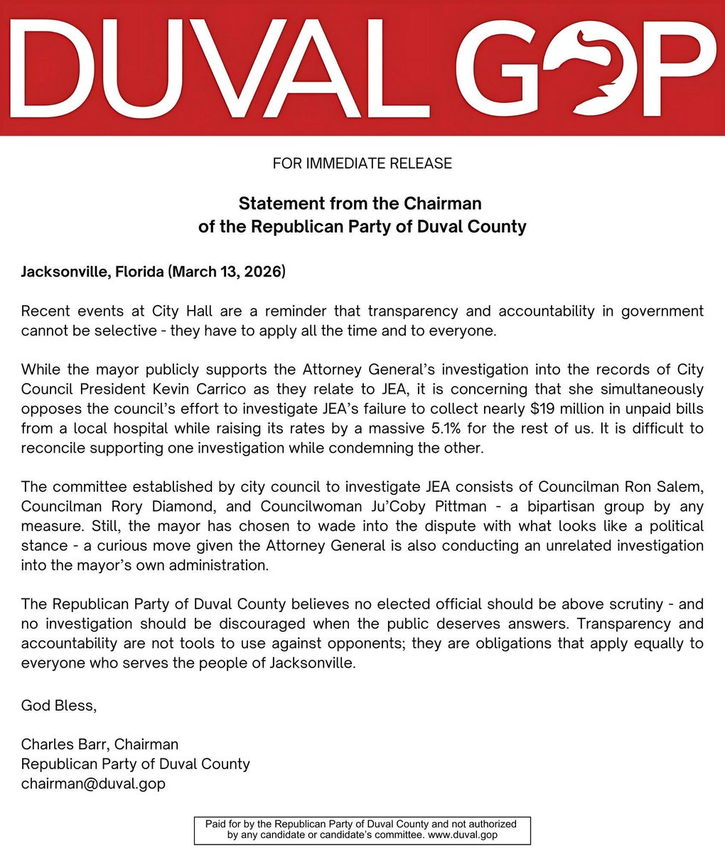 Republican Party of Duval County tweet media