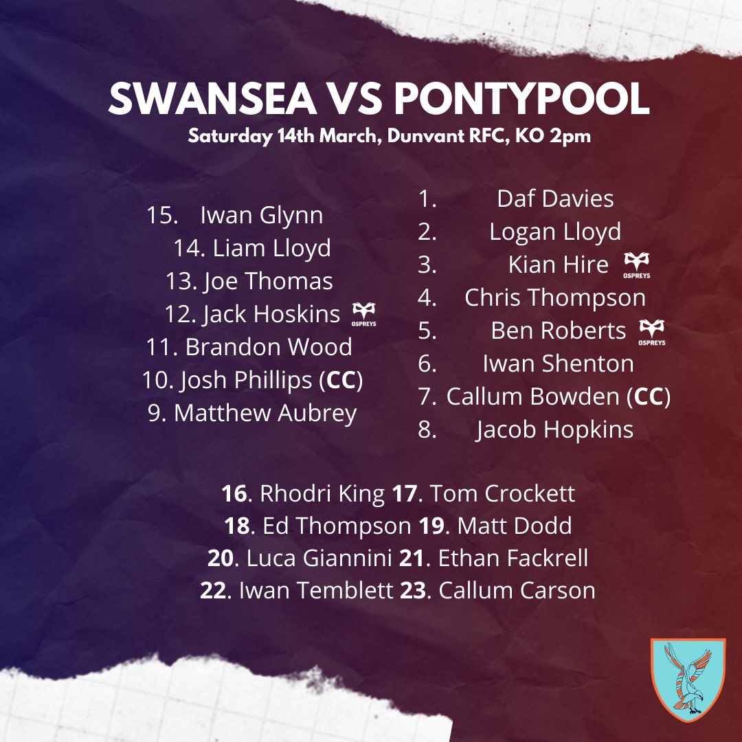Swansea Rugby Club tweet media