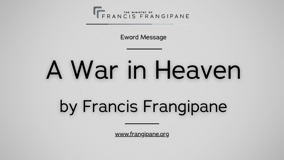 Eword Message

A War in Heaven
Francis Frangipane

Lucifer's terrible crime was not simply that he rebelled against God, as evil as that was. Even worse, through slander against God and deception, he stole away...

More: frangipane.org

#FrancisFrangpane
