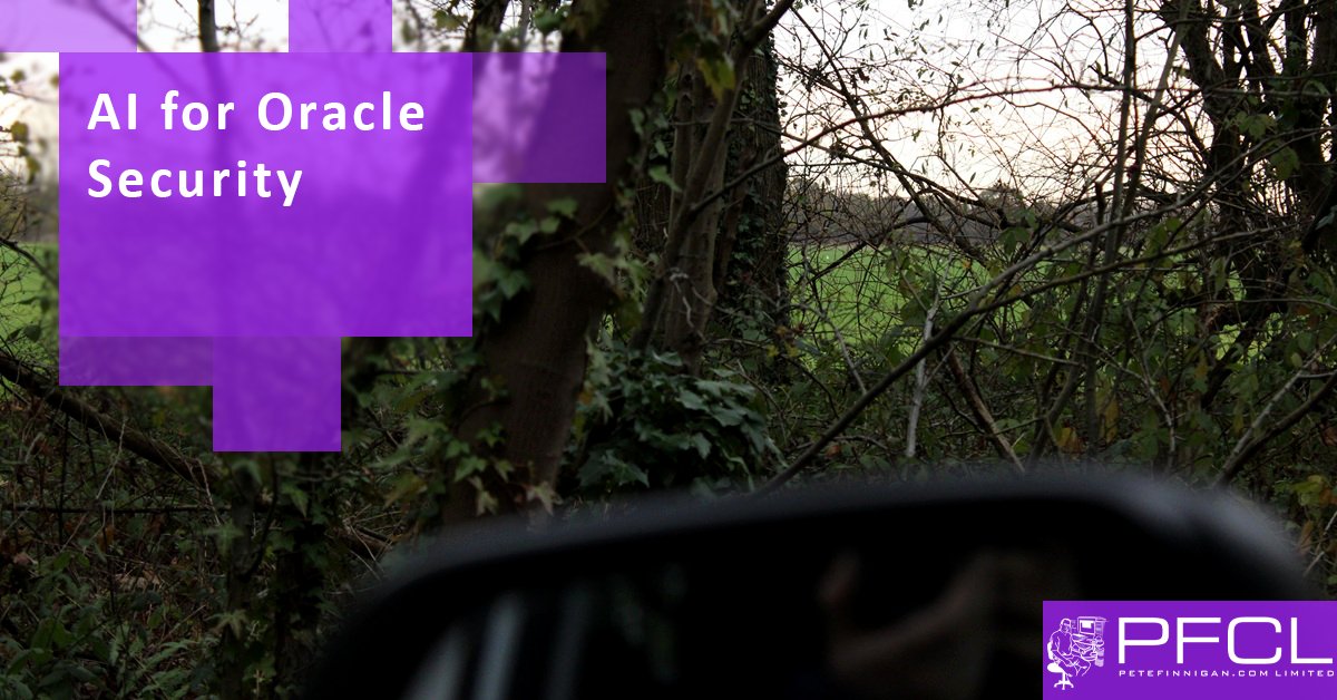 petefinnigan's tweet image. AI for Oracle Security. - petefinnigan.com/weblog/archive… -

#oracleace #sym_42 #ukoug #ai