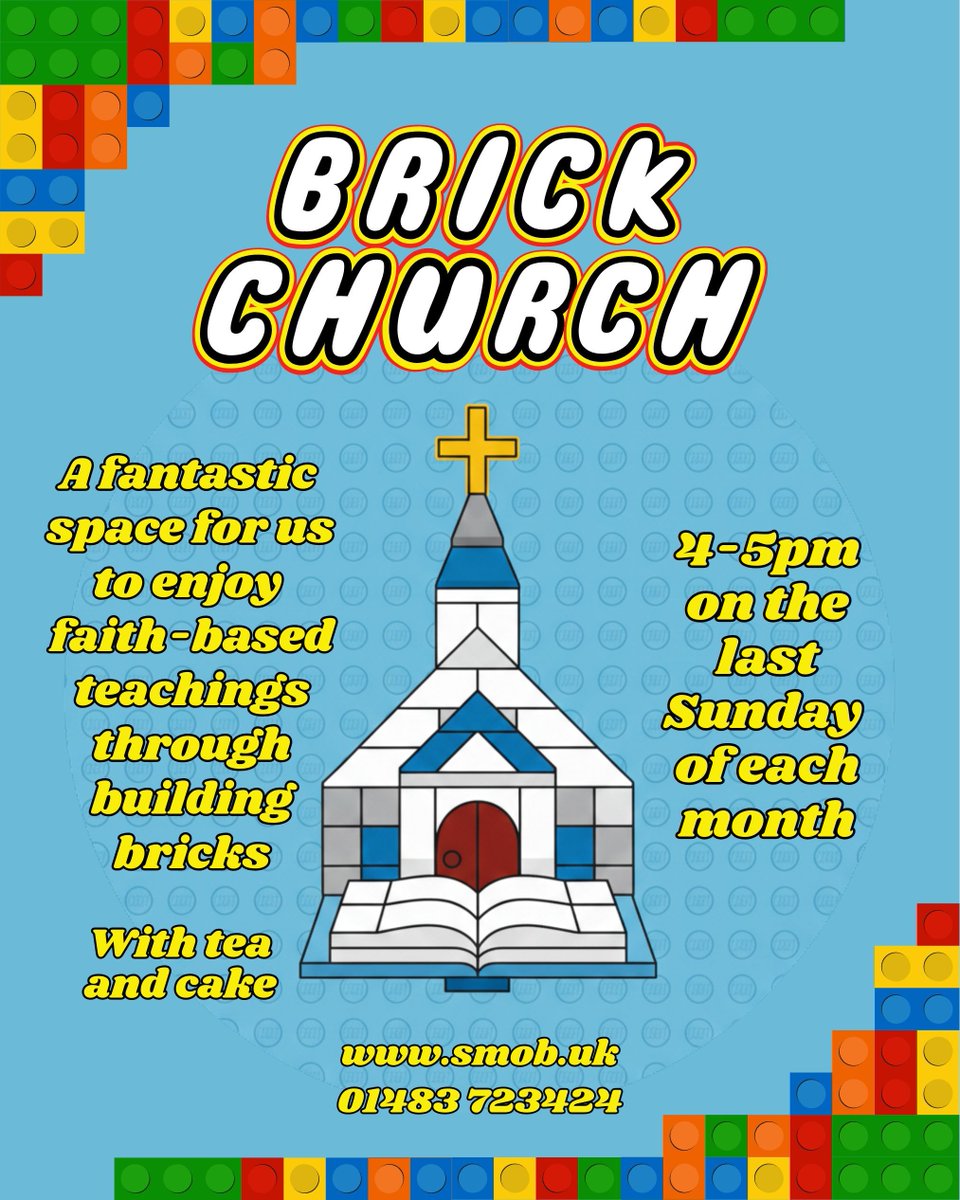SMOBWoking's tweet photo. Come along to Brick Church on Sunday 29th March at 4pm, open to everyone who enjoys learning through creation and building!

#Woking #SMoBWoking https://t.co/L1bQCaPxAP