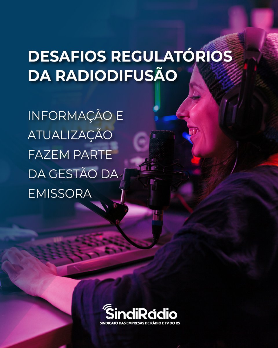 SindiRadio's tweet photo. Acompanhar mudanças regulatórias é parte da gestão responsável da emissora.

O SindiRádio atua para manter o radiodifusor informado, representado e fortalecido.

#SindiRádio #Desafios #Radiodifusão https://t.co/KoL4ouqPRC