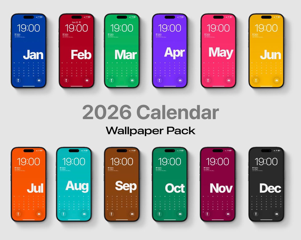 Product_ivity's tweet photo. 12 months. 12 bold colors. 6K resolution. One cohesive set.

Link to Calendar Wallpaper Pack in bio.

#wallpaper #wallpapers #minimal #design #iOS26 #liquidglass #apple #notion #iphone #android #mobile #desktop https://t.co/tBOOieWQuH