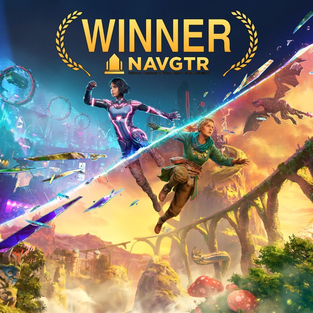 navgtr's tweet photo. Split Fiction has been named the winner of NAVGTR’s 3D Control Design award! Fellow nominees include Borderlands 4, Clair Obscur: Expedition 33, Herdling, and Like a Dragon: Pirate Yakuza in Hawaii. View the full list of winners here: https://t.co/2DhZLGgpdp #SplitFiction #Hazelight #HazelightStudios