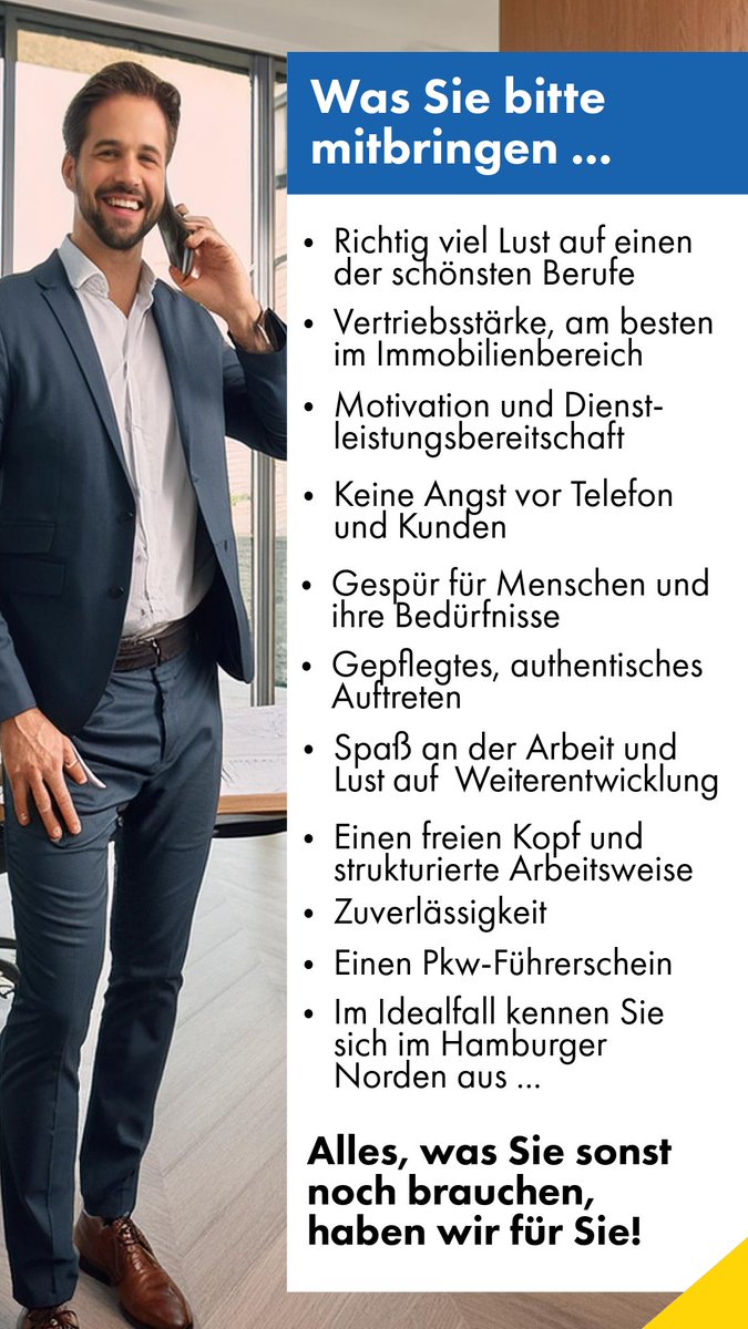 FRUENDTIMMO's tweet photo. Komm ins Fründt-Team!

Bereit, Deine Lust auf Notartermine in einem kleinen Maklerteam auszuleben? Dann finde Deine neue berufliche Heimat bei uns. Bewirb Dich gleich, es dauert nur 2 Minuten und hebe Deine Karriere auf den nächsten Level!

#Immobilienmakler #Karriere #Erfolg https://t.co/4yD1Pmg7Cf