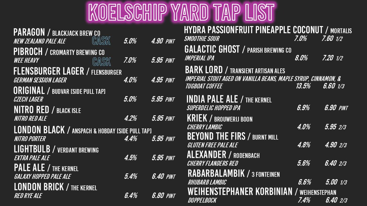 Koelschip Yard Taps tweet media
