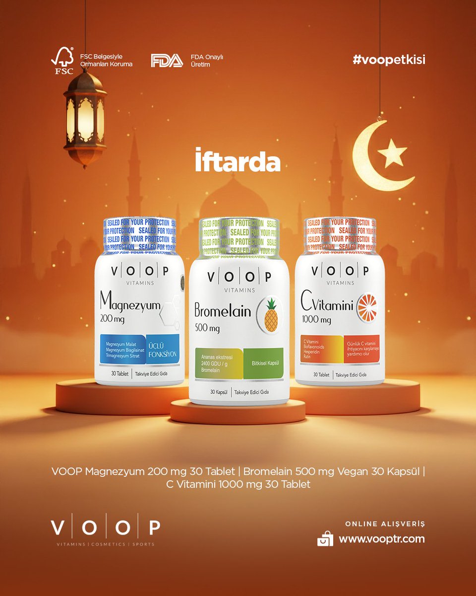 vooptrcom's tweet photo. Uzun süreli açlık ve değişen uyku düzeniyle birlikte vücudun desteğe ihtiyaç duyabilir.

Ramazan ayı boyunca enerjini korumak ve zinde kalmak için VOOP yanında ✨

🌐 https://t.co/Fr6KIYWoLg

#VOOP #VOOPEtkisi #SağlıklıYaşam #GıdaTakviyesi https://t.co/WuKw0y2ck7
