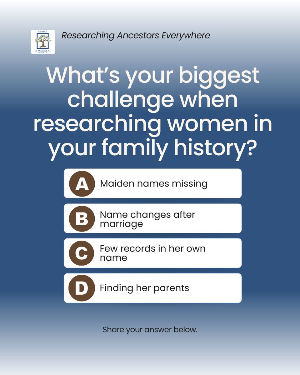 Fairfax Genealogical Society tweet media