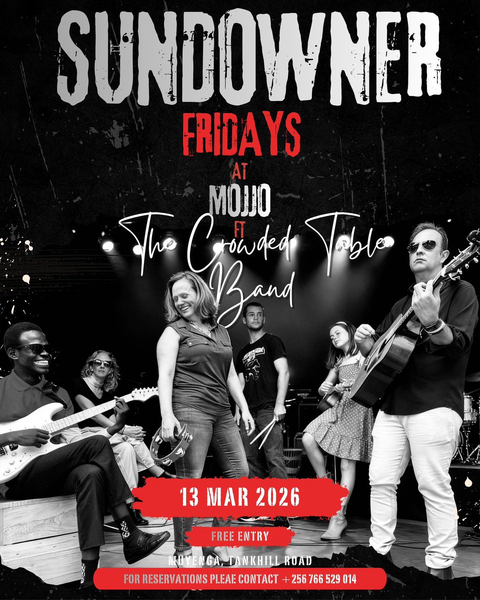 MojjoKLA's tweet photo. Today
Fresh Vibes!!! 🔥🔥🔥🔥 

Sundowners Fridays! Featuring The crowded Table Band

From 6pm till late

FREE ENTRANCE!!! show up let’s vibe together 🔥🔥🔥🔥 https://t.co/salp3z4LJa