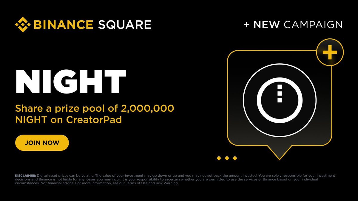 Complete tasks on Binance Square Creatorpad to unlock a share of 2,000,000 NIGHT <a href="/MidnightNtwrk/">Midnight</a> rewards.

👉 binance.com/en/support/ann…