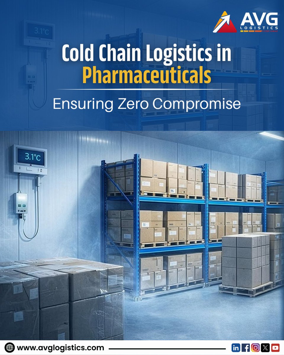 LogisticsAvg's tweet photo. From vaccines to biologics, temperature-controlled logistics is essential to protect life-saving medicines.
👉 Read the full article:
https://t.co/A7HsHrMM9w
#ColdChainLogistics #PharmaceuticalLogistics #HealthcareSupplyChain #SupplyChainInnovation #AVGLogistics https://t.co/OkuhNcgHyj