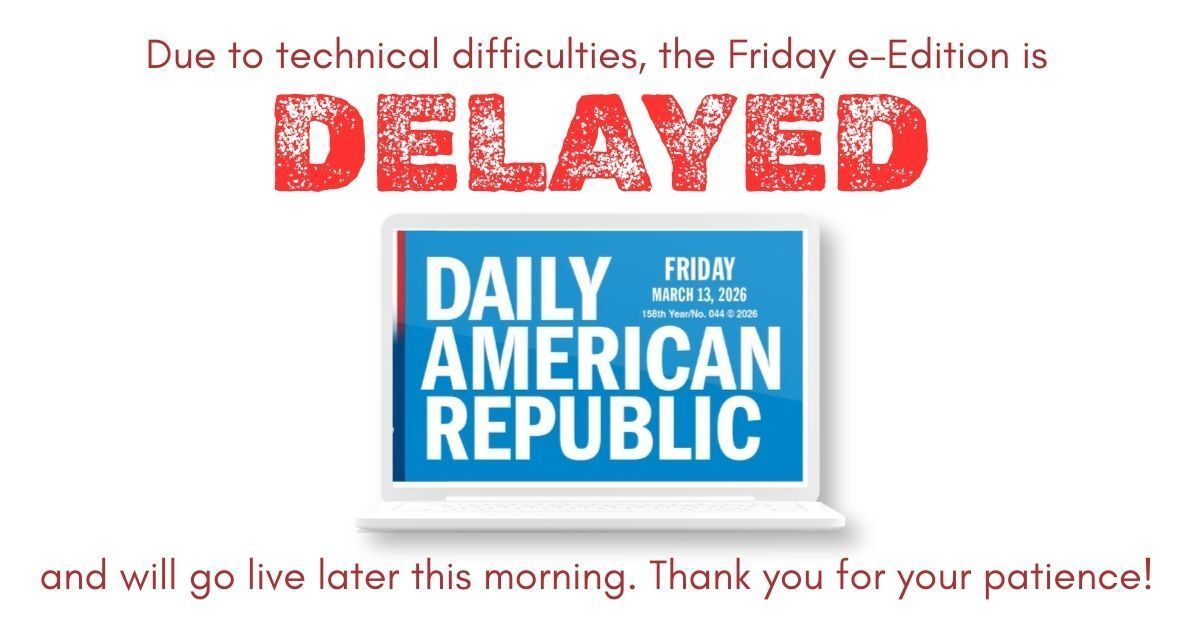 An extended internet outage on Thursday prevented the Friday e-Edition from being completed and uploaded on schedule. It will go live later this morning. We're sorry for the inconvenience and thank our readers for their patience!