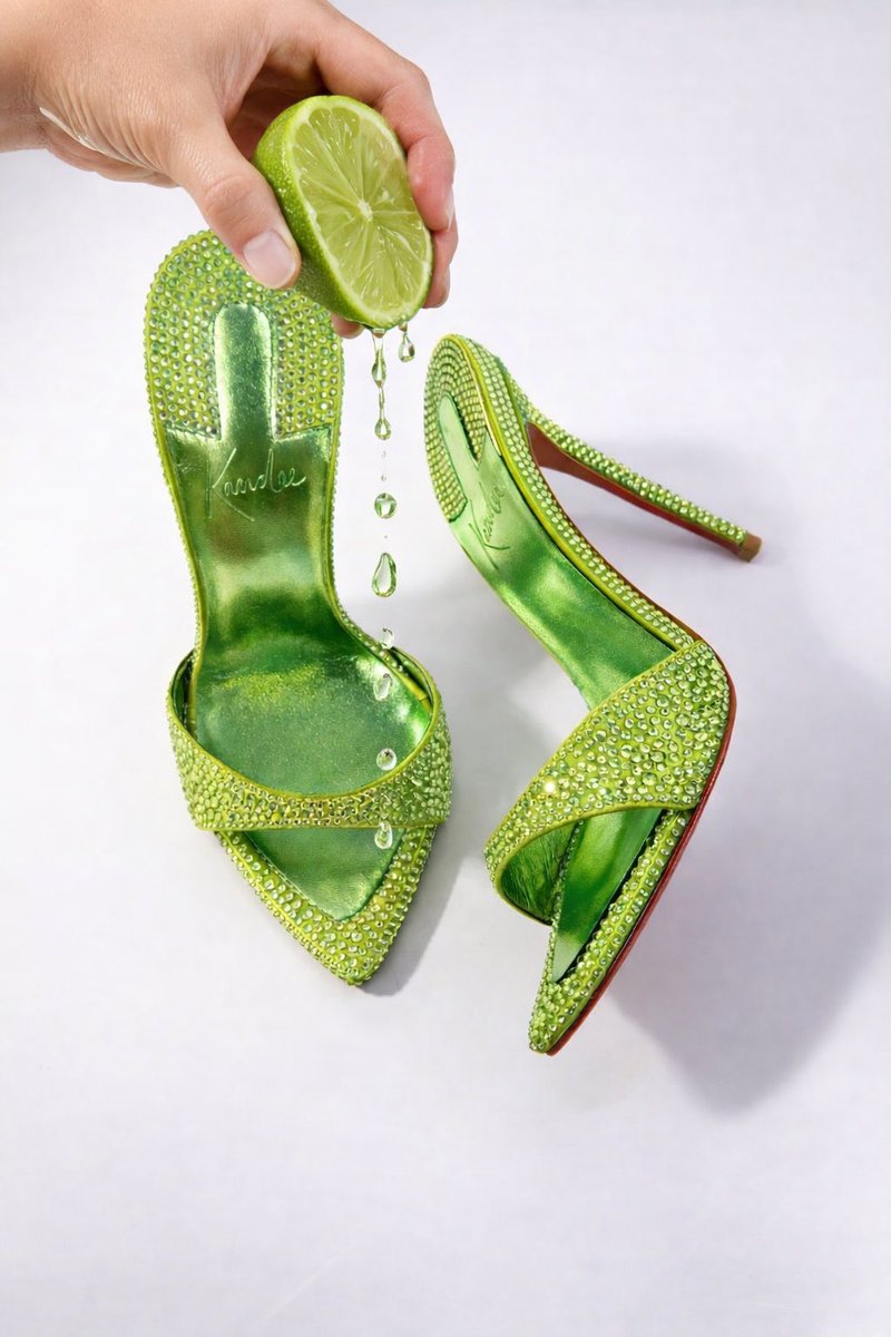 MrKandeeisBack's tweet image. Margarita , but make it heels. 🍋‍🟩✨
Summer Lime Crystal Silk Mules dripping in sparkle like crushed salt on a cocktail rim.
Fresh. Zesty. Dangerous.
Kandee.co.uk 
#summer #🍋‍🟩 #margarita #crystals #salty