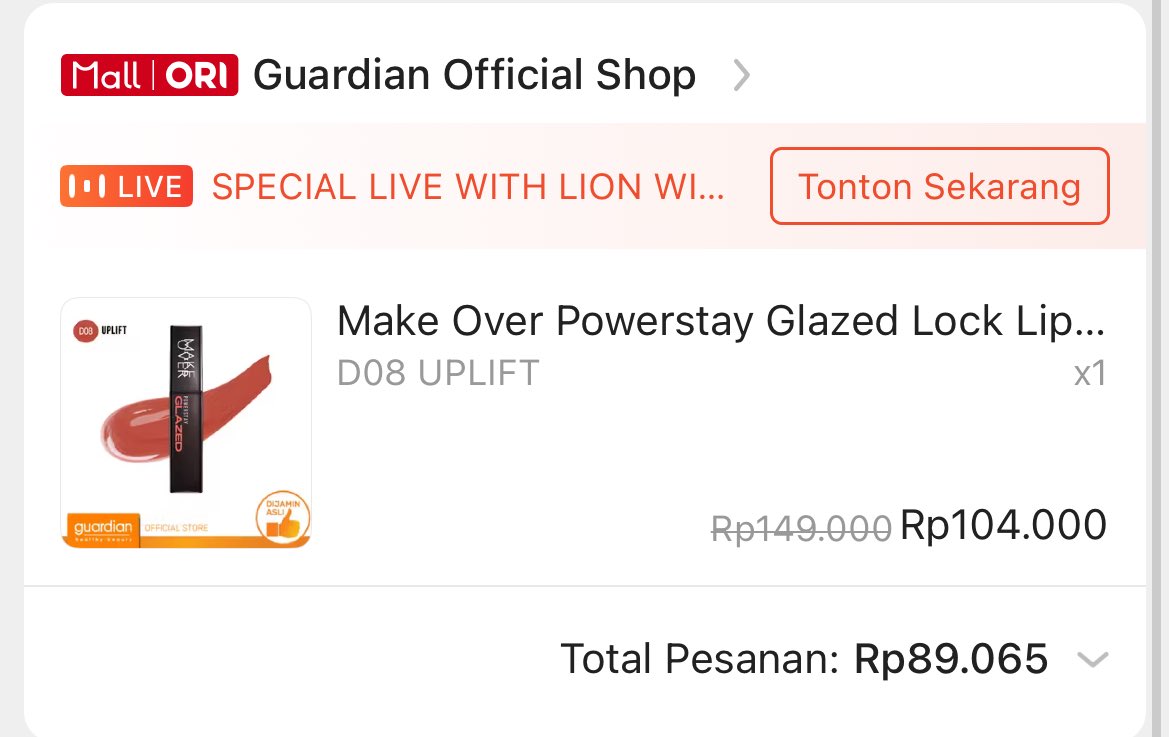 byliyaau's tweet photo. Kapan lagi dapet Make Over Powerstay Glazed under 90k😭🫰🏻

Thx bgt guardian buat diskonnya lup bangetttt
https://t.co/t7cP4yGeP8 https://t.co/C7Plo1HqYh