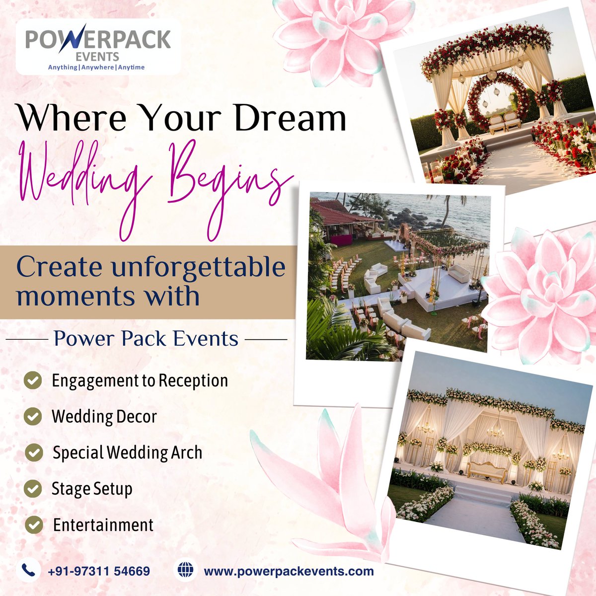 Powerpackevents's tweet photo. ✨Where your dream wedding turns into a beautiful reality.
From the first “Yes” to the final celebration, we design every moment to be magical.
📞 Book your date today!
Call Us: +91 97311 54669
🌐 Visit: https://t.co/N4cAfzpj03
#DreamWedding #WeddingPlanning #PowerPackEvents https://t.co/7PpP9HukD1