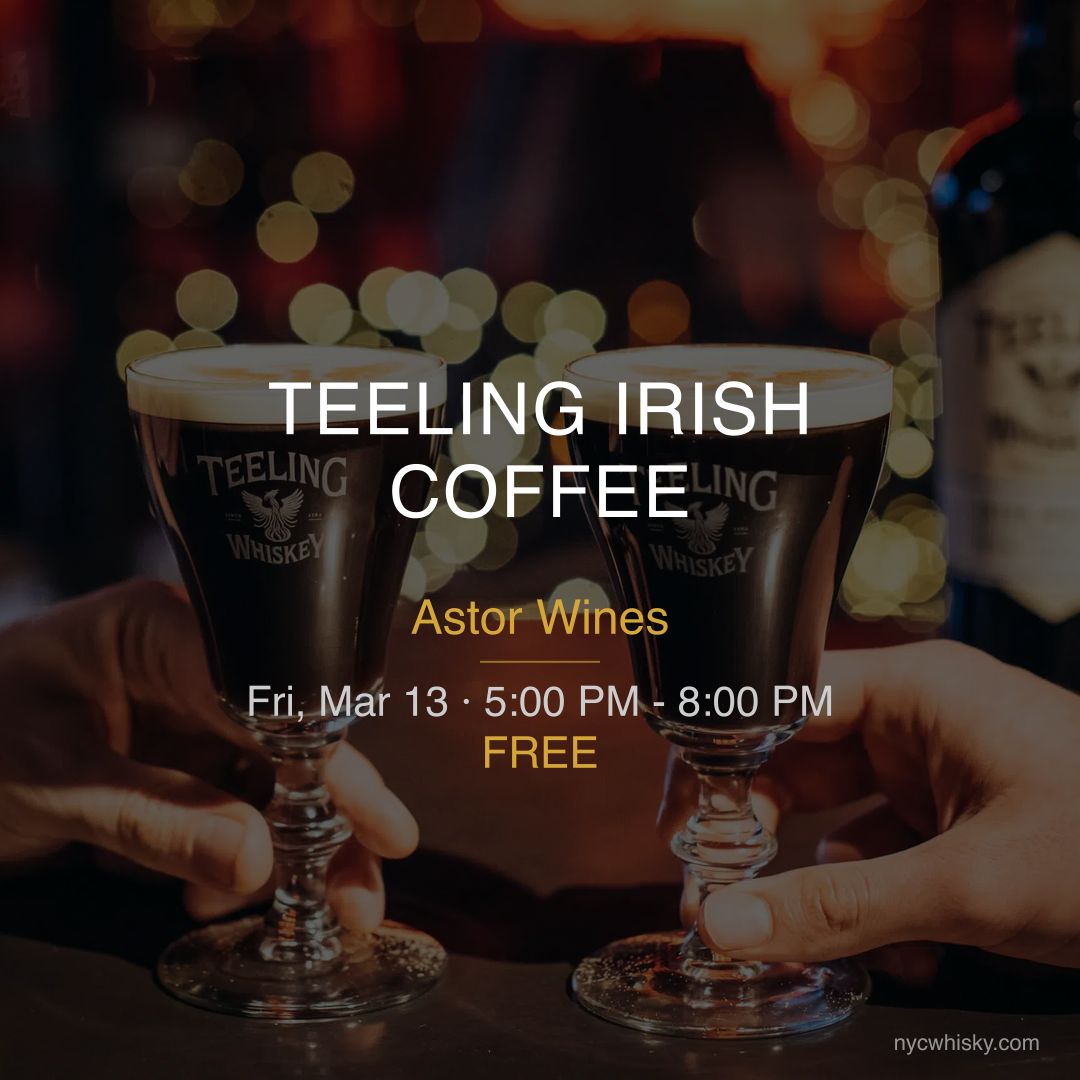 Fri, Mar 13 whisky events:

• Finvara Whiskey — Madison Avenue Wine Shop
• Stone Street Bourbon — The Corkery Wine &amp; Spirits
• Teeling Whiskey &amp; Mule Tasting — Union Square Wines
• Teeling Irish Coffee — Astor Wines
• +3 more

nycwhisky.com

#NYCWhisky