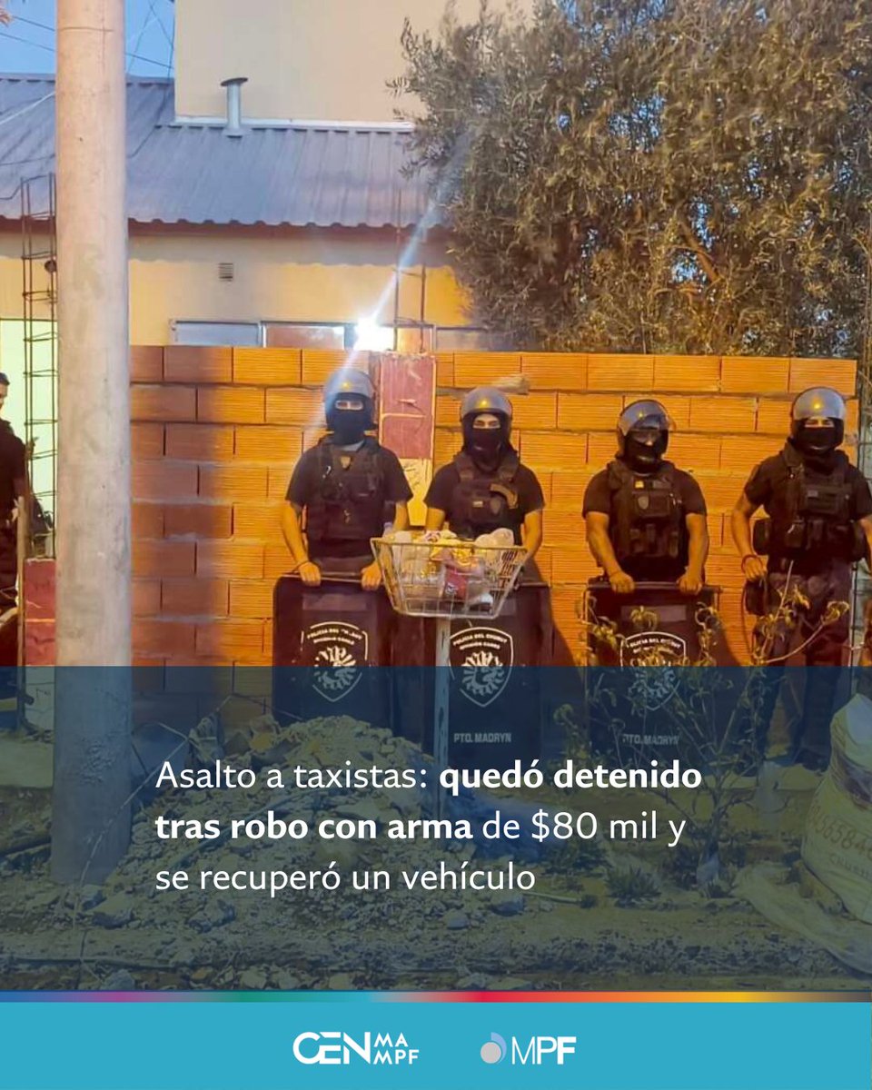 Asalto a taxistas: Quedó detenido tras robar con arma 80 mil pesos a un taxista

César Soria, de 24 años, quedó en prisión preventiva tras ser imputado por robo a tres taxistas en Puerto Madryn. En el allanamiento se recuperó un auto 

Nota completa en mpfchubut.gov.ar/centro-de-noti…