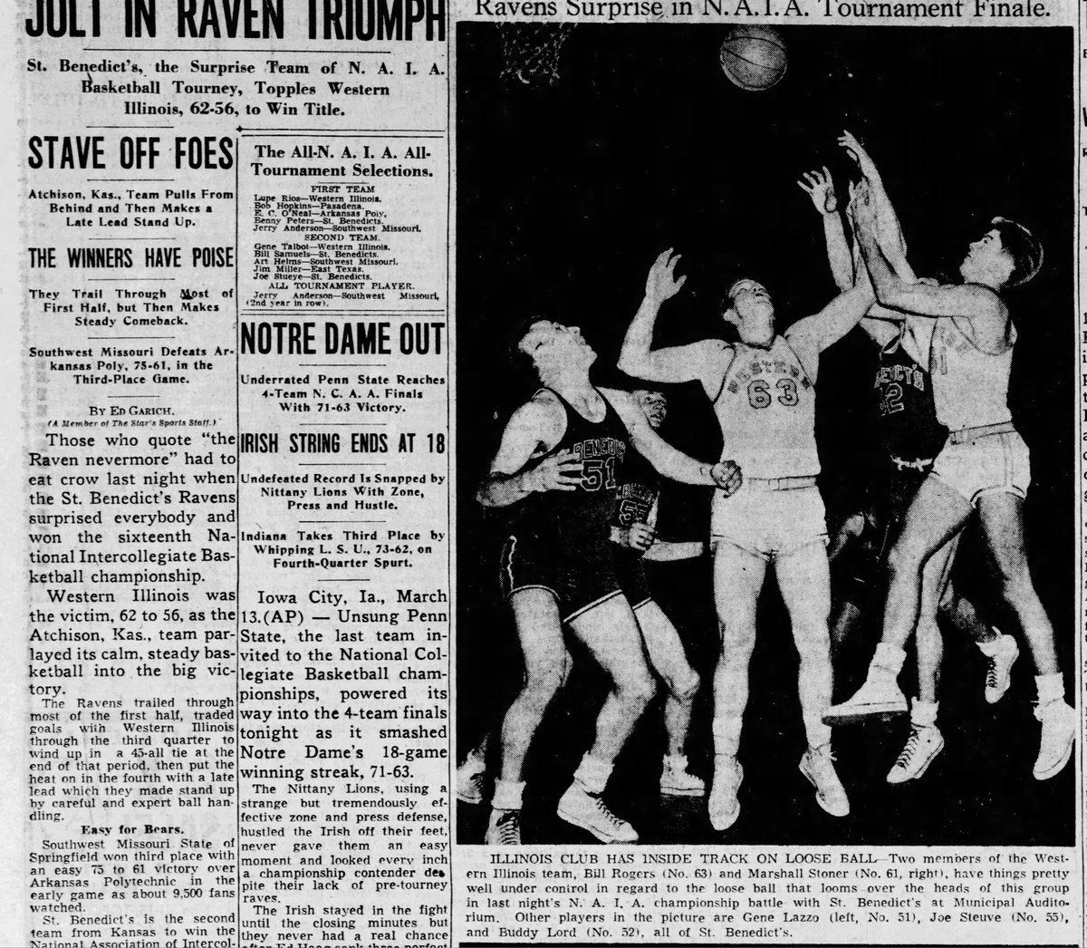 This Week In Benedictine College Sports History tweet media