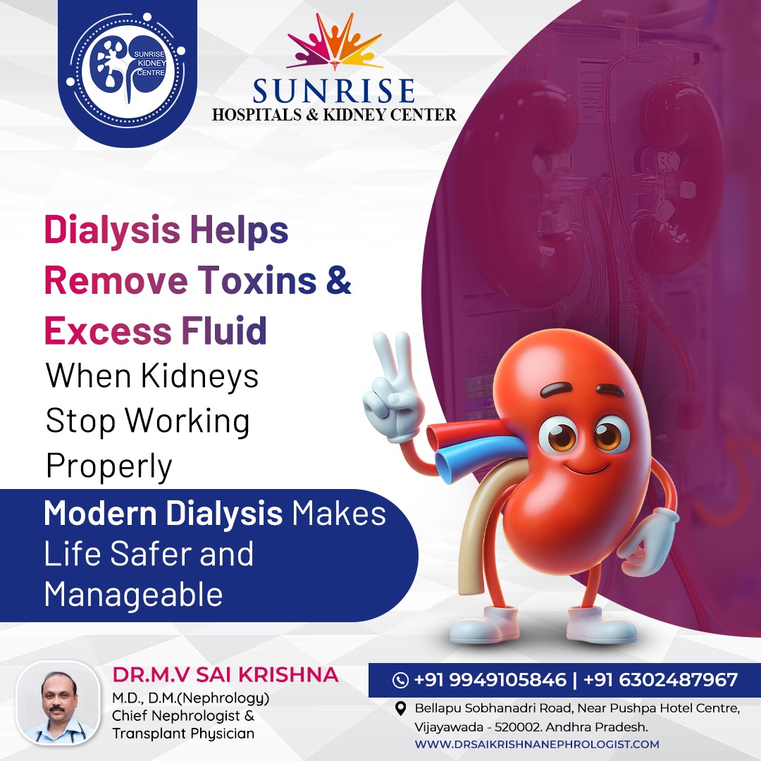 sunrisekidney's tweet photo. #Urological #Nephrological or #Dialysis needs,
Consult #BestNephrologist In #Vijayawada, #DrM.V.SaiKrishna at #SunriseKidneyCentre in #SunriseHospital.

For more details:
visit: https://t.co/rFAWREJxUo or
Call: 99491 05846 https://t.co/Nz0rySHNJo