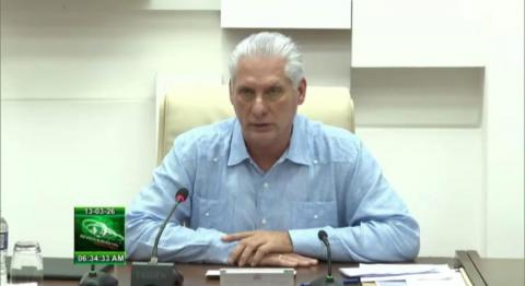 EmbaCubaBrasil's tweet photo. Intervenção do Presidente da República, Miguel Díaz Canel, sobre o estado atual das relações com o governo dos EUA, em reunião com membros do Bureau Político, da Secretaria do Comitê Central do PCC e do Comitê Executivo do Conselho de Ministros.  https://t.co/IoEc2yyRHz https://t.co/AP2xO0A0xm
