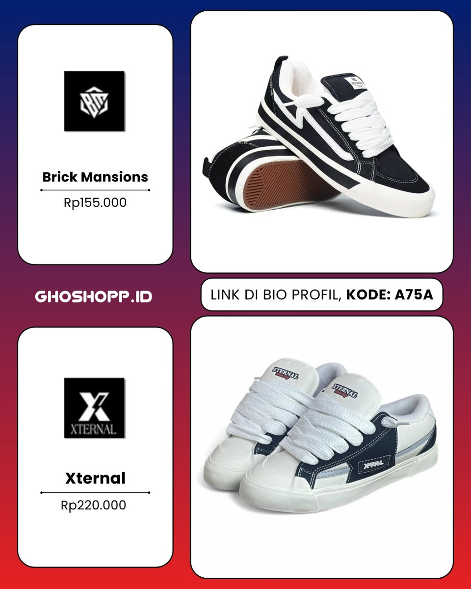 Ghoshopp_id's tweet photo. 14 Deretan Sepatu Gemuk yang Wajib Kamu Coba! 👟

🖇️ Link pembelian: https://t.co/sVgTZnHG6Q https://t.co/WMnRXWkpZd