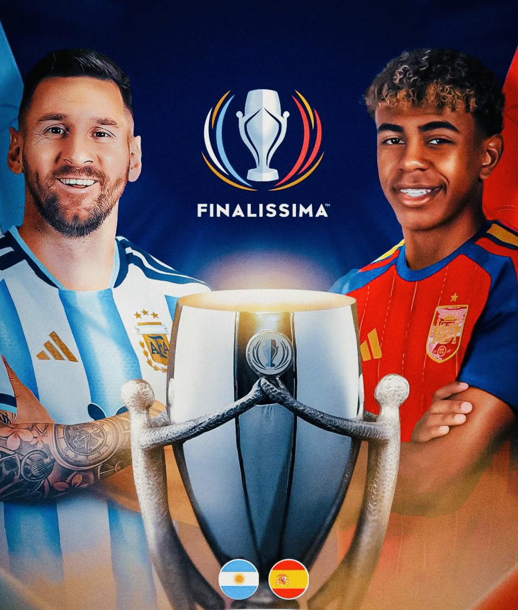 🚨 THE FINALISSIMA IS FACING A SERIOUS RISK OF CANCELLATION, WITH NO AGREEMENT BETWEEN AFA AND RFEF. ⚠️🇦🇷🇪🇸

The Spanish Federation already had an agreement with Real Madrid to play at the Santiago Bernabéu, for logistics, security, and player proximity reasons, but Argentina